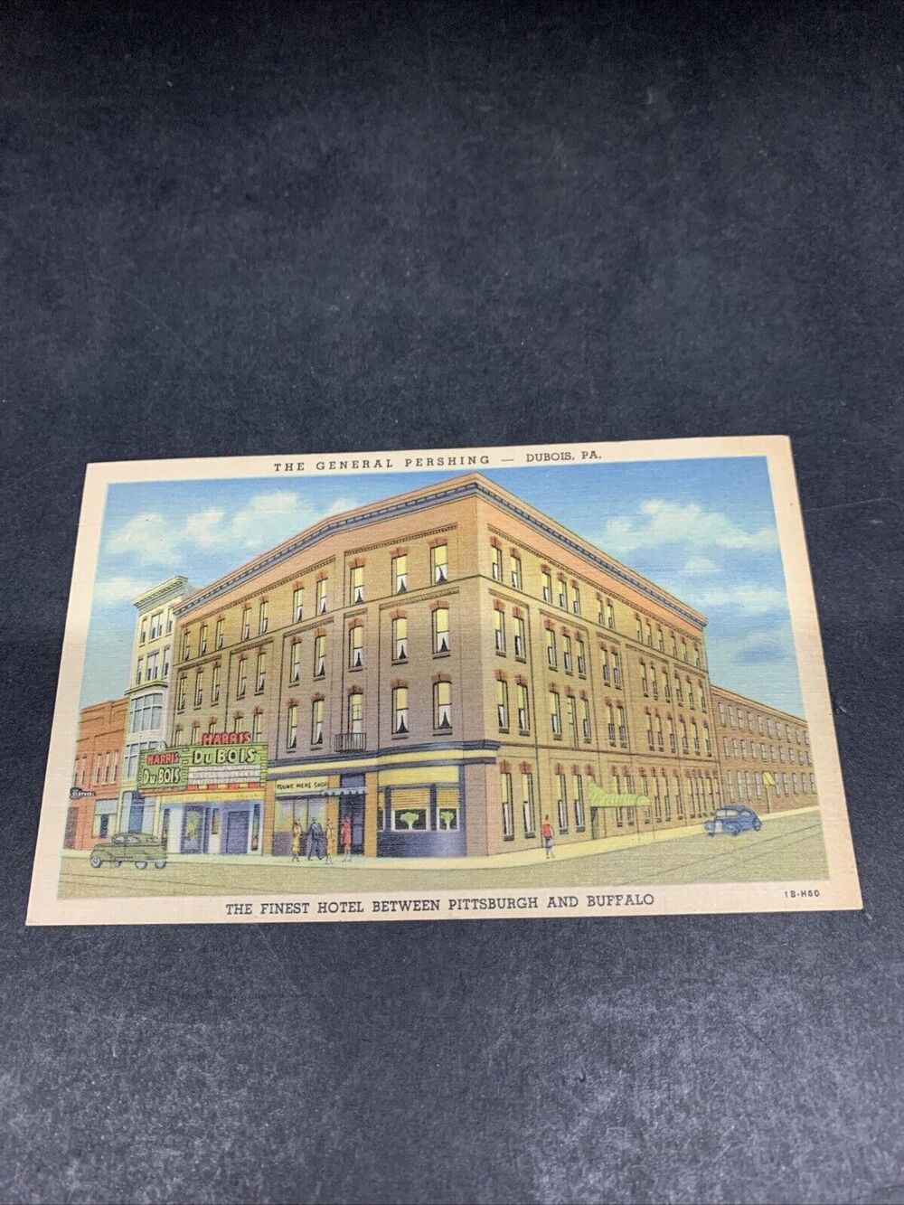 c1940 General Pershing Shuck Hotel Dubois Pennsylvania Vintage Antique Postcard